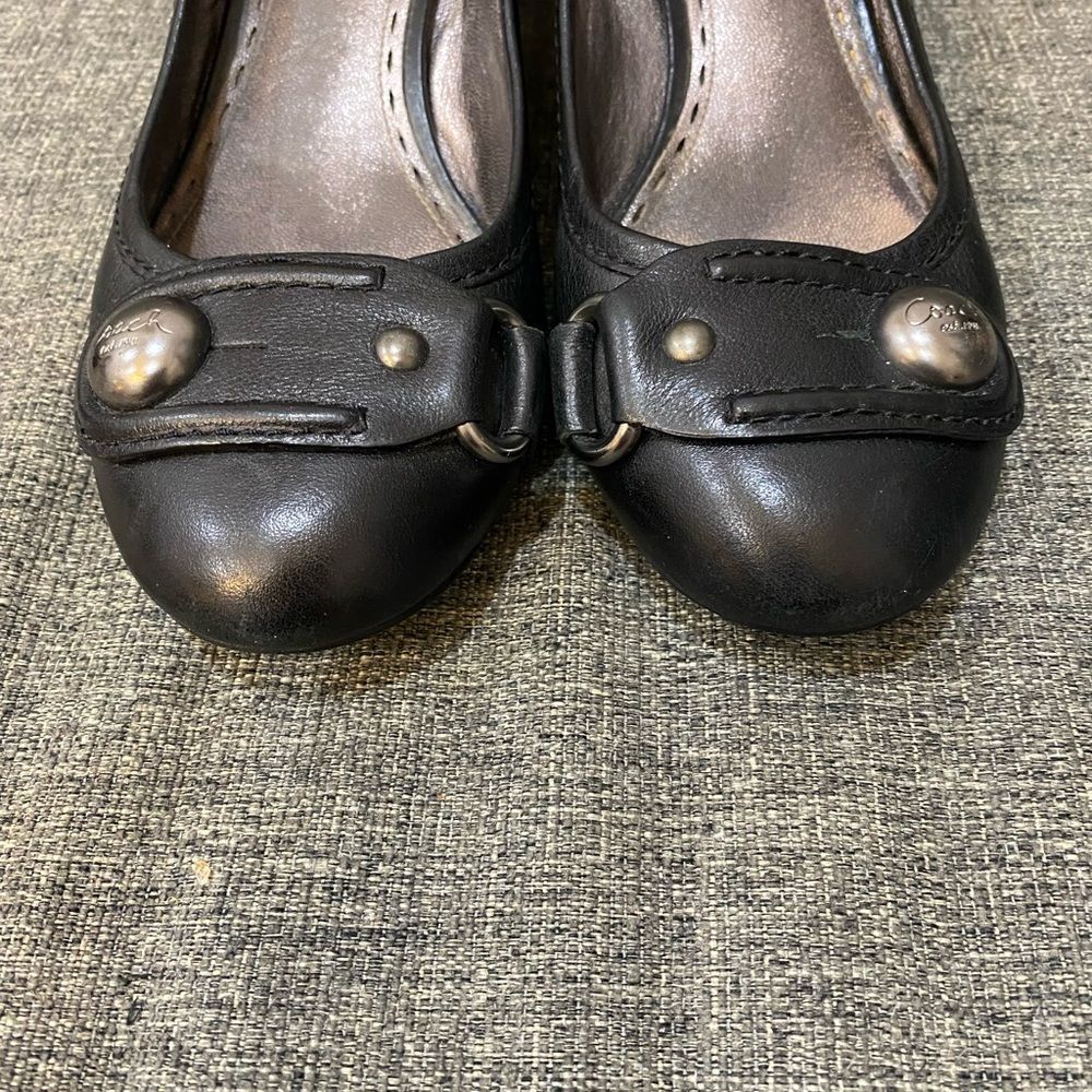 Coach Elizabeth Pumps Heels Black Leather Shoes Women’s Size 9 - Picture 3 of 11